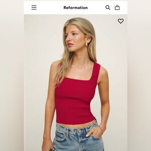 REFORMATION Julia Ribbed Sweater Tank